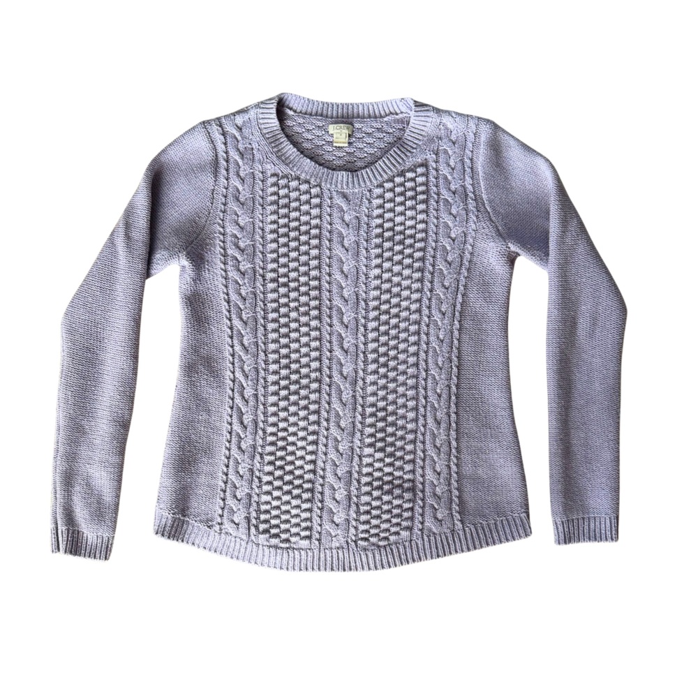 J. Crew Women’s Cable Knit Sweater | Light Purple | M